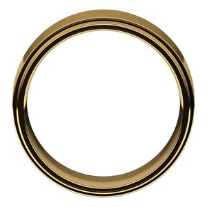 14K Yellow 8 mm Flat Comfort Fit Edge Band Size 7.5 - BN & CO JEWELRY