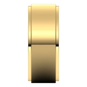 14K Yellow 8 mm Flat Comfort Fit Edge Band Size 7.5 - BN & CO JEWELRY