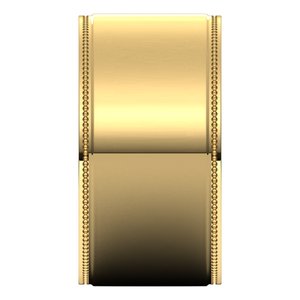 14K Yellow 10 mm Milgrain Flat Comfort Fit Edge Band Size 11.5 - BN & CO JEWELRY
