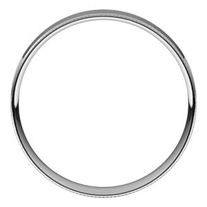 14K White 4 mm Milgrain Flat Comfort Fit Edge Band Size 9.5 - BN & CO JEWELRY