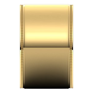 14K Yellow 12 mm Milgrain Flat Comfort Fit Edge Band Size 6 - BN & CO JEWELRY
