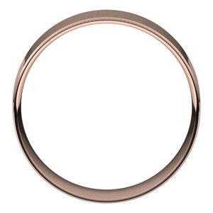 14K Rose 7 mm Milgrain Flat Comfort Fit Edge Band - BN & CO JEWELRY