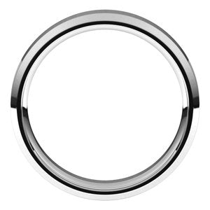 Platinum 5 mm Beveled-Edge Comfort-Fit Band Size 9 - BN & CO JEWELRY