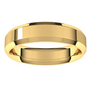 14K Yellow 5 mm Beveled-Edge Comfort-Fit Band Size 9 - BN & CO JEWELRY
