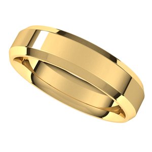 14K Yellow 5 mm Beveled-Edge Comfort-Fit Band Size 9 - BN & CO JEWELRY