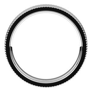 18K White 4 mm Extra Large Milgrain Comfort Fit Band Size 11 - BN & CO JEWELRY