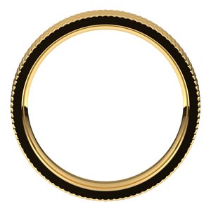 14K Yellow 4 mm Extra Large Milgrain Comfort Fit Band Size 8.5 - BN & CO JEWELRY