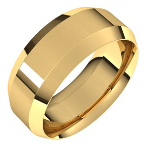 10K Yellow 8 mm Beveled-Edge Comfort-Fit Band Size 10 - BN & CO JEWELRY