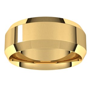 10K Yellow 8 mm Beveled-Edge Comfort-Fit Band Size 12 - BN & CO JEWELRY