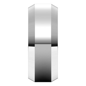 10K White 8 mm Beveled-Edge Comfort-Fit Band Size 12 - BN & CO JEWELRY