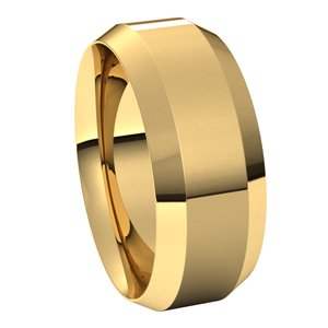 10K Yellow 8 mm Beveled-Edge Comfort-Fit Band Size 12 - BN & CO JEWELRY