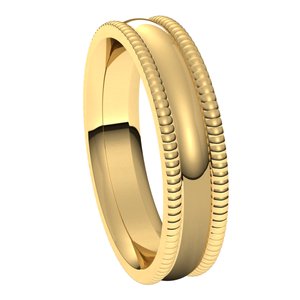 14K Yellow 5 mm Extra Large Milgrain Comfort Fit Band Size 9.5 - BN & CO JEWELRY
