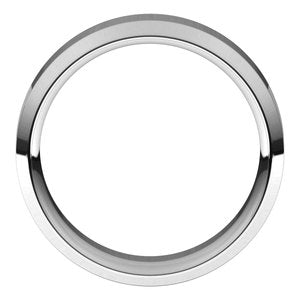 10K White 7 mm Beveled-Edge Comfort-Fit Band - BN & CO JEWELRY