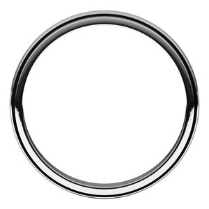 14K White 3 mm Milgrain Half Round Edge Band Size 10.5 - BN & CO JEWELRY