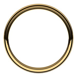 14K Yellow 3 mm Milgrain Half Round Edge Band Size 7.5 - BN & CO JEWELRY