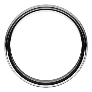 14K White 4 mm Milgrain Half Round Edge Band Size 11 - BN & CO JEWELRY