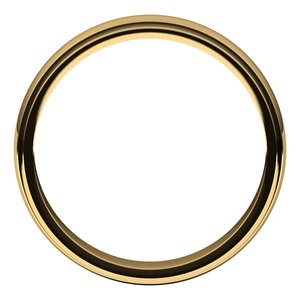 10K Yellow 4 mm Milgrain Half Round Edge Band Size 10 - BN & CO JEWELRY