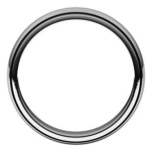 14K White 5 mm Milgrain Half Round Edge Band Size 12 - BN & CO JEWELRY