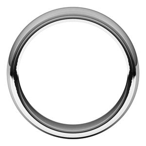 14K White 7 mm Milgrain Half Round Edge Band - BN & CO JEWELRY