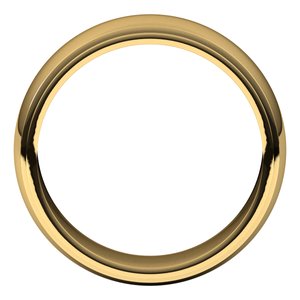 14K Yellow 7 mm Milgrain Half Round Edge Band - BN & CO JEWELRY