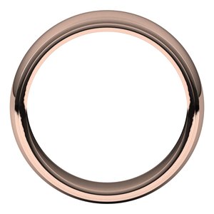 14K Rose 7 mm Milgrain Half Round Edge Band - BN & CO JEWELRY