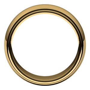 14K Yellow 8 mm Milgrain Half Round Edge Band Size 10 - BN & CO JEWELRY