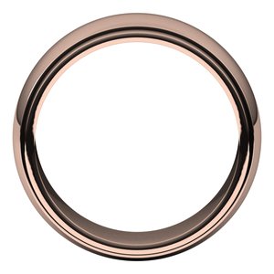 14K Rose 8 mm Milgrain Half Round Edge Band Size 10 - BN & CO JEWELRY