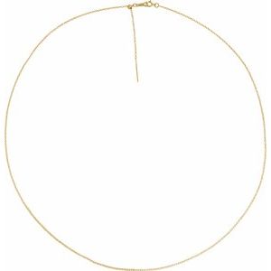 14K Yellow 1.1 mm Adjustable Threader Cable 16-22" Chain - BN & CO JEWELRY