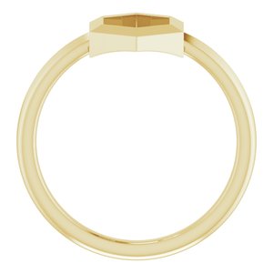 14K Yellow Negative Space Hexagon Ring - BN & CO JEWELRY