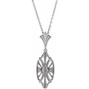 Sterling Silver Geometric 16-18" Necklace - BN & CO JEWELRY