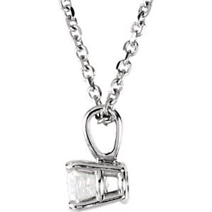 14K White 1/4 CTW Natural Diamond 18" Necklace - BN & CO JEWELRY