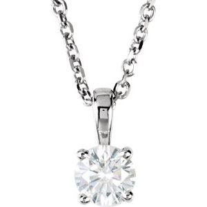 14K White 1/4 CTW Natural Diamond 18" Necklace - BN & CO JEWELRY