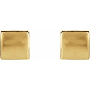 14K Yellow Cube Earrings - BN & CO JEWELRY