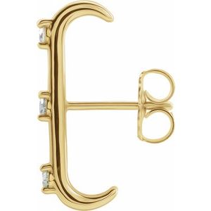 14K Yellow 1/10 CTW Natural Diamond Single Cuff Earring - BN & CO JEWELRY