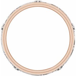 14K Rose/White 6.5 mm Infinity-Inspired Band Size 10.5 - BN & CO JEWELRY