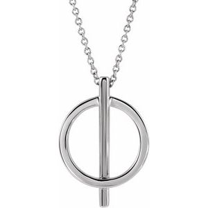 Sterling Silver Negative Space Circle 16-18" Necklace - BN & CO JEWELRY