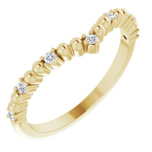 14K Yellow 1/10 CTW Diamond Contour Band - BN & CO JEWELRY