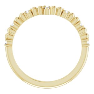 14K Yellow 1/10 CTW Diamond Contour Band - BN & CO JEWELRY