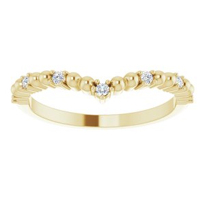14K Yellow 1/10 CTW Diamond Contour Band - BN & CO JEWELRY