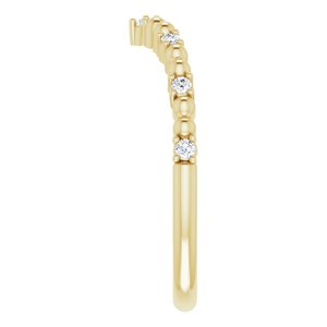 14K Yellow 1/10 CTW Diamond Contour Band - BN & CO JEWELRY