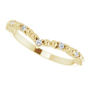 14K Yellow 1/10 CTW Diamond Contour Band - BN & CO JEWELRY