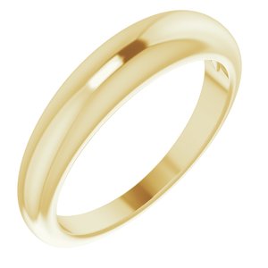 14K Yellow 4 mm Petite Dome Ring - BN & CO JEWELRY