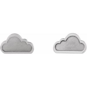 Sterling Silver Tiny Cloud Earrings - BN & CO JEWELRY