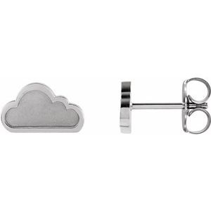 Sterling Silver Tiny Cloud Earrings - BN & CO JEWELRY
