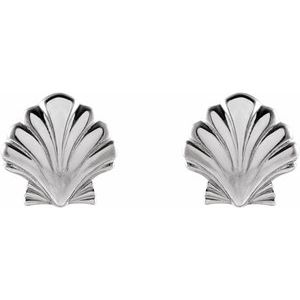 Sterling Silver Tiny Shell Earrings - BN & CO JEWELRY