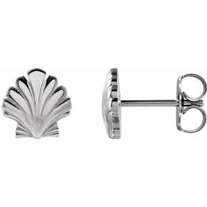 Sterling Silver Tiny Shell Earrings - BN & CO JEWELRY