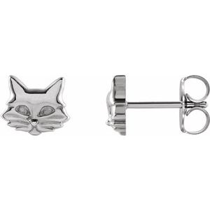 Sterling Silver Tiny Cat Earrings - BN & CO JEWELRY