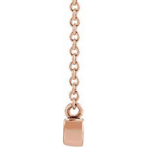 14K Rose Petite Mama Script 16" Necklace - BN & CO JEWELRY
