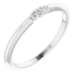 Sterling Silver .03 CTW Diamond Stackable Ring - BN & CO JEWELRY
