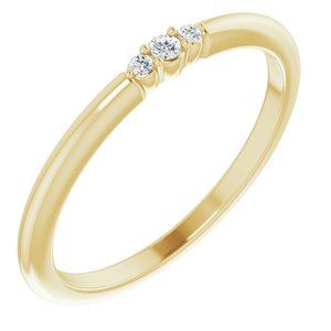 14K Yellow .03 CTW Diamond Stackable Ring - BN & CO JEWELRY